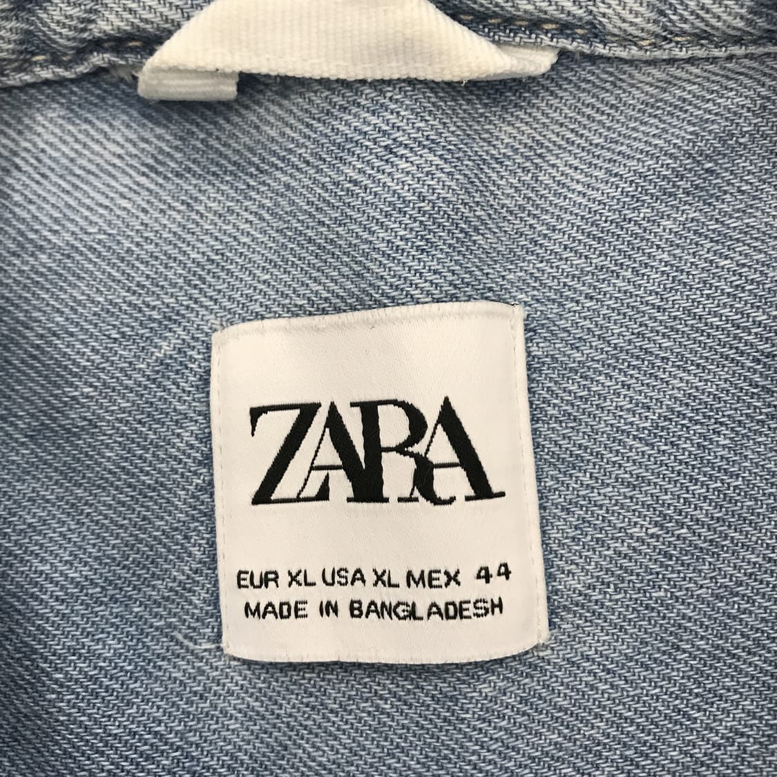 자라 워시드 데님셔츠 오버 [XL] 상품이미지5