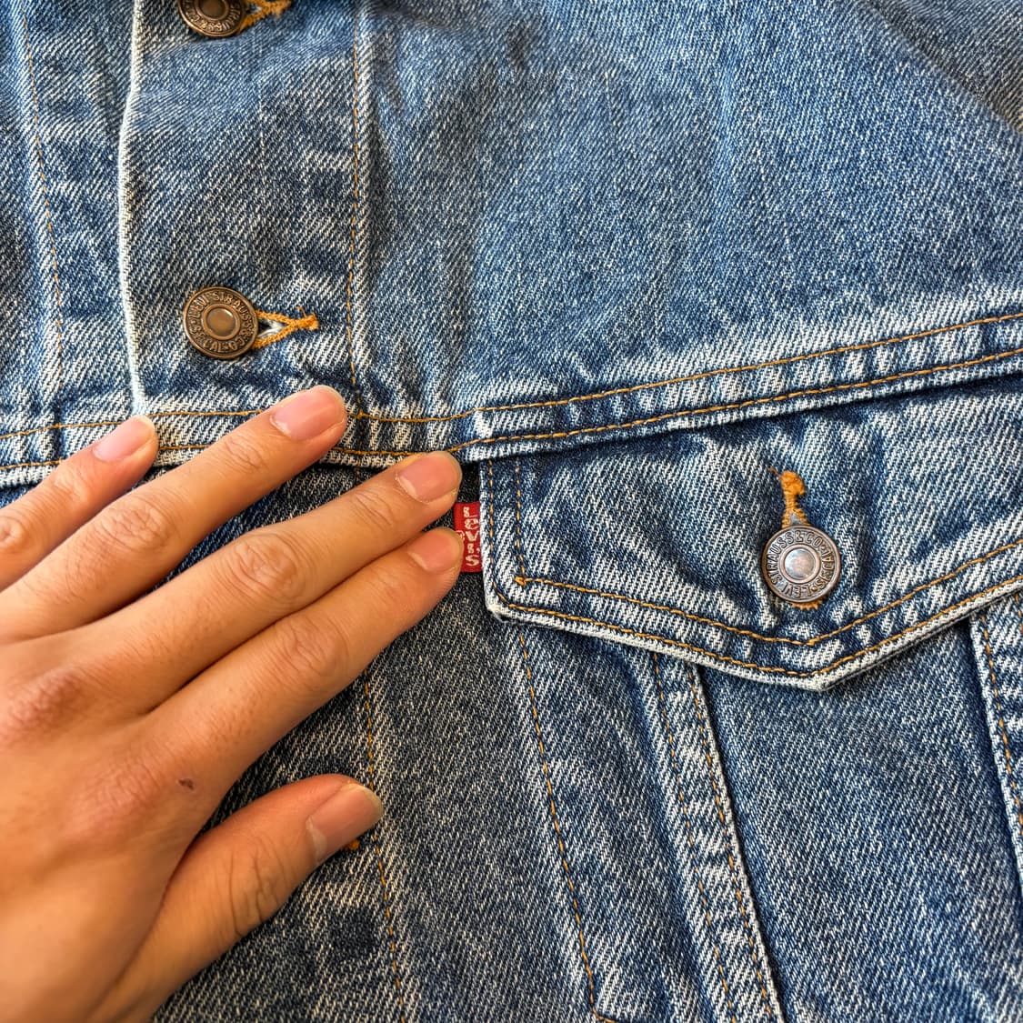 90s 90년대 멕시코 생산 리바이스 데님 자켓 상품이미지4