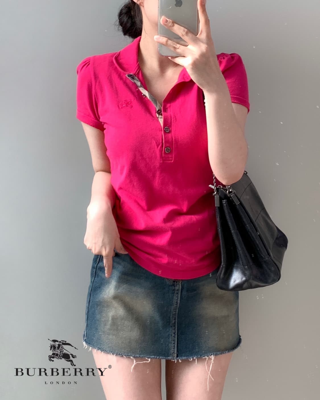 버버리 반팔 카라티 상품이미지3