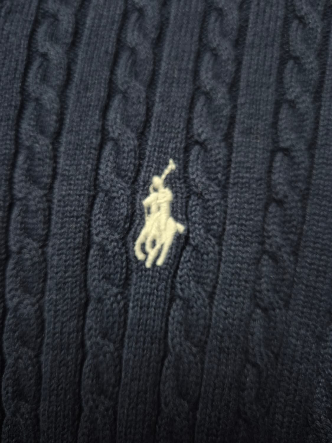 폴로 꽈배기 니트 네이비 가디건 / 55(정품) 상품이미지3