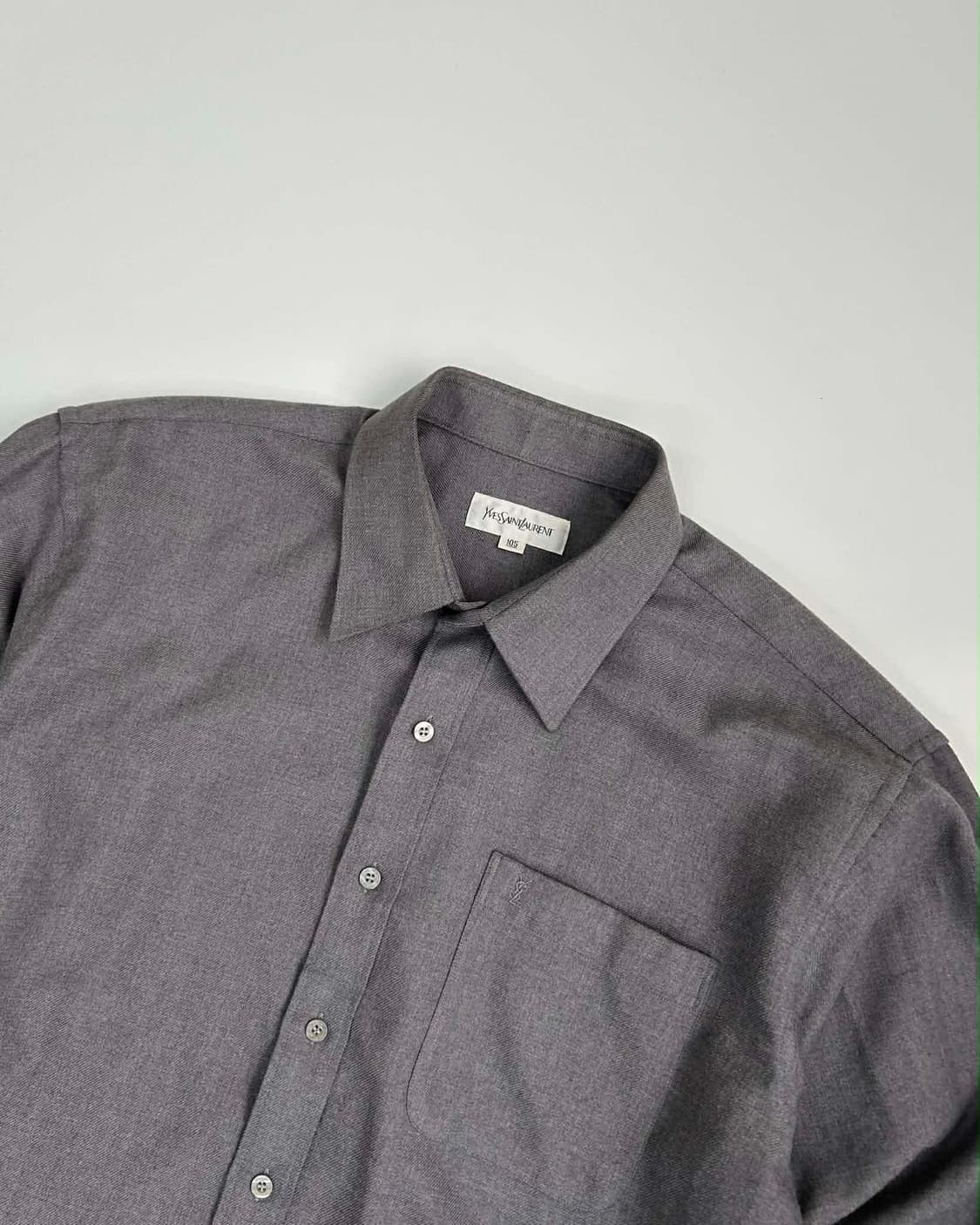 [105] 입생로랑 YSL 시그니처 그레이 버튼 셔츠 상품이미지5