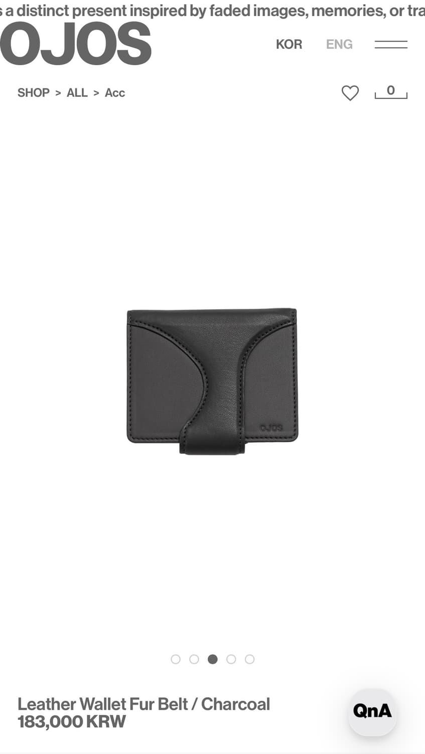 오호스 Leather Wallet Fur Belt 차콜 상품이미지3