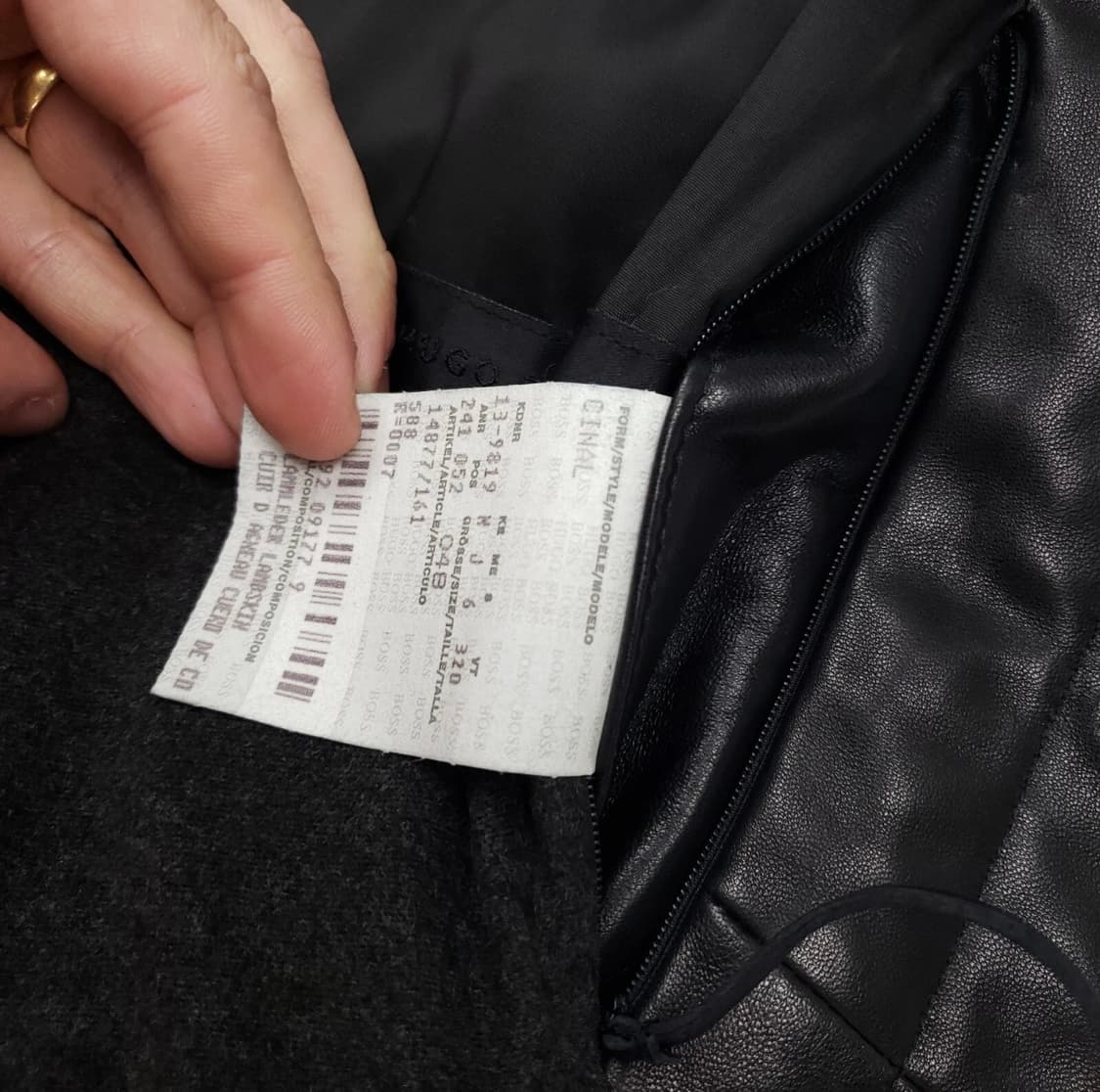 휴고보스 레더 카코트 민트급 올드갭 상품이미지7