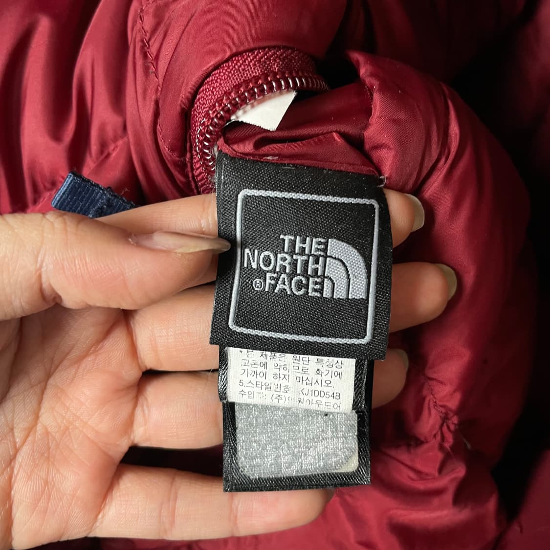 노스페이스 키즈 레드 구스다운 리버시블 패딩 자켓 120 상품이미지9