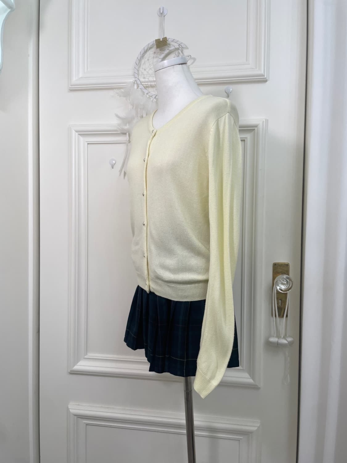 INGNI yellow pearl button basic cardigan 상품이미지3