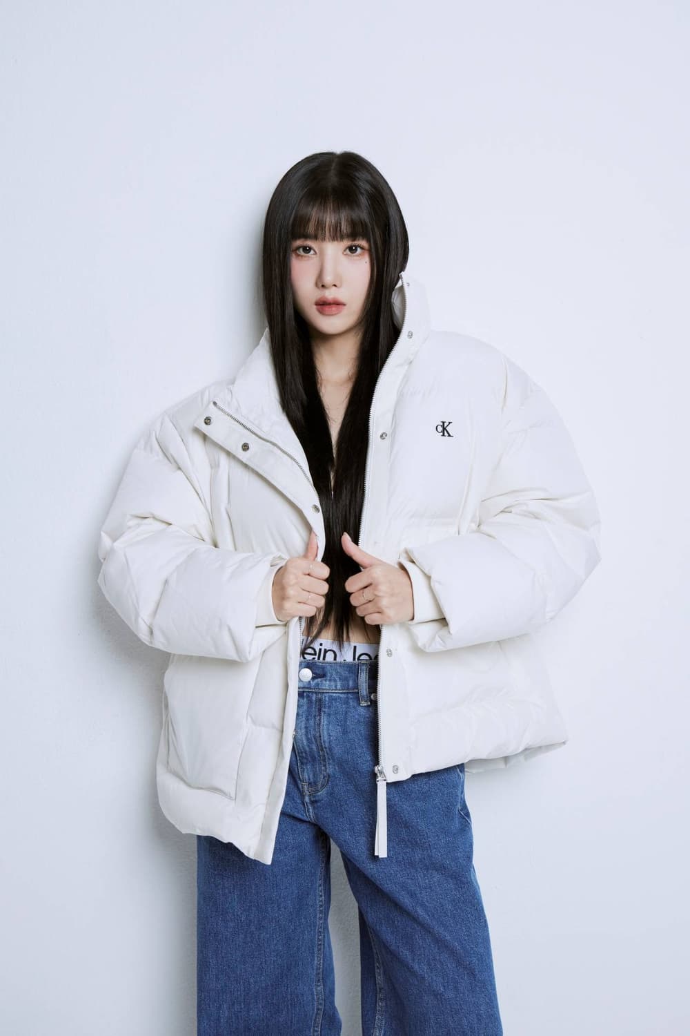 캘빈 클라인 CK 아이보리 푸퍼 숏패딩 상품이미지7