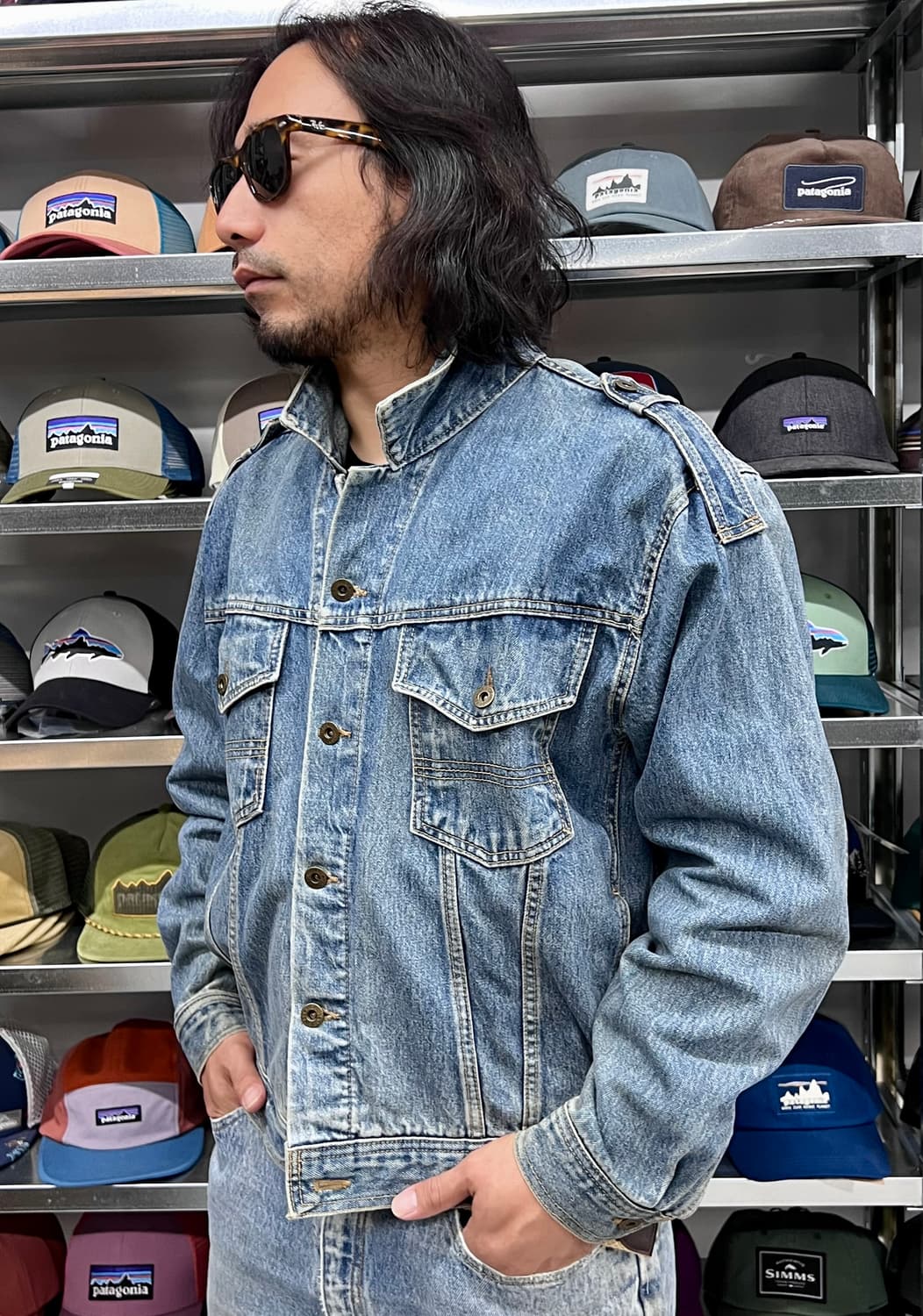 90's 올드스쿨 워싱 청자켓 상품이미지8