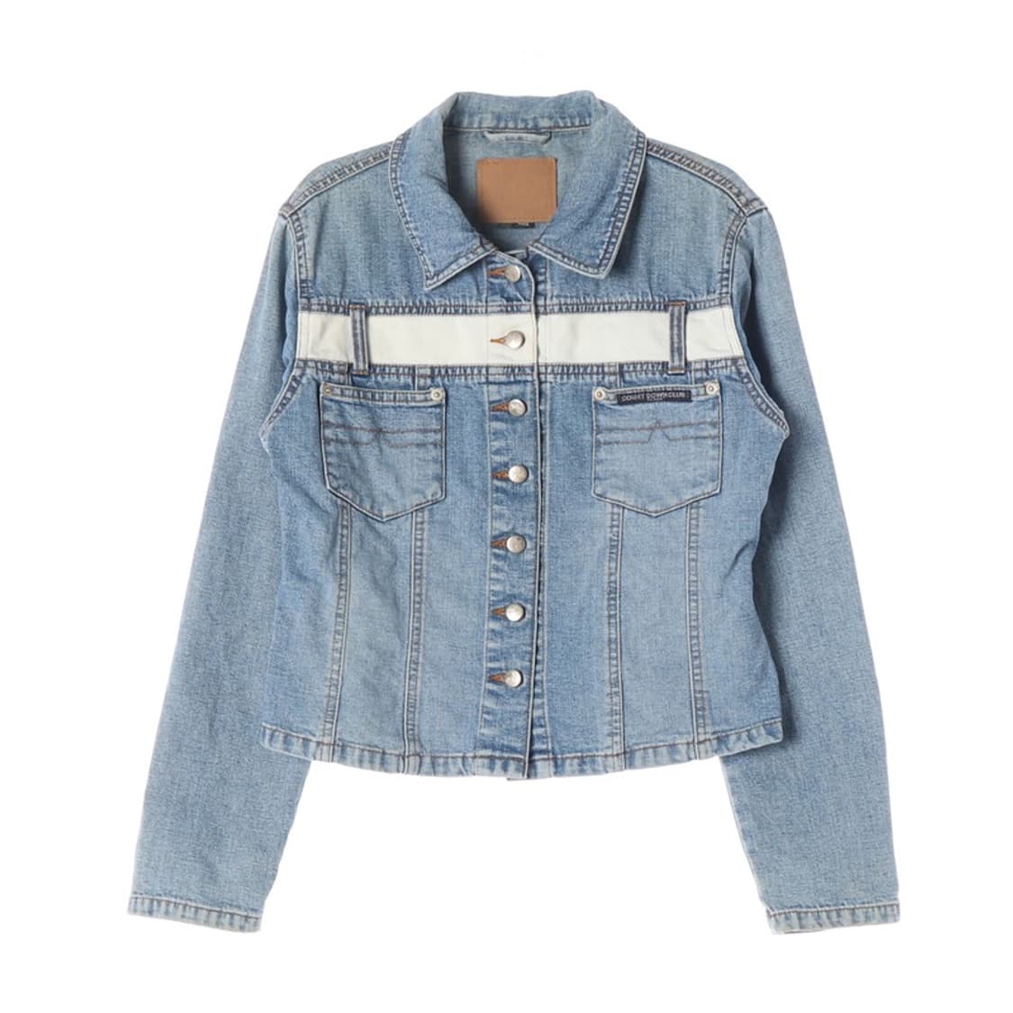 COUNT DOWN CLUB 화이트 배색 빈티지 데님 자켓 95 상품이미지1