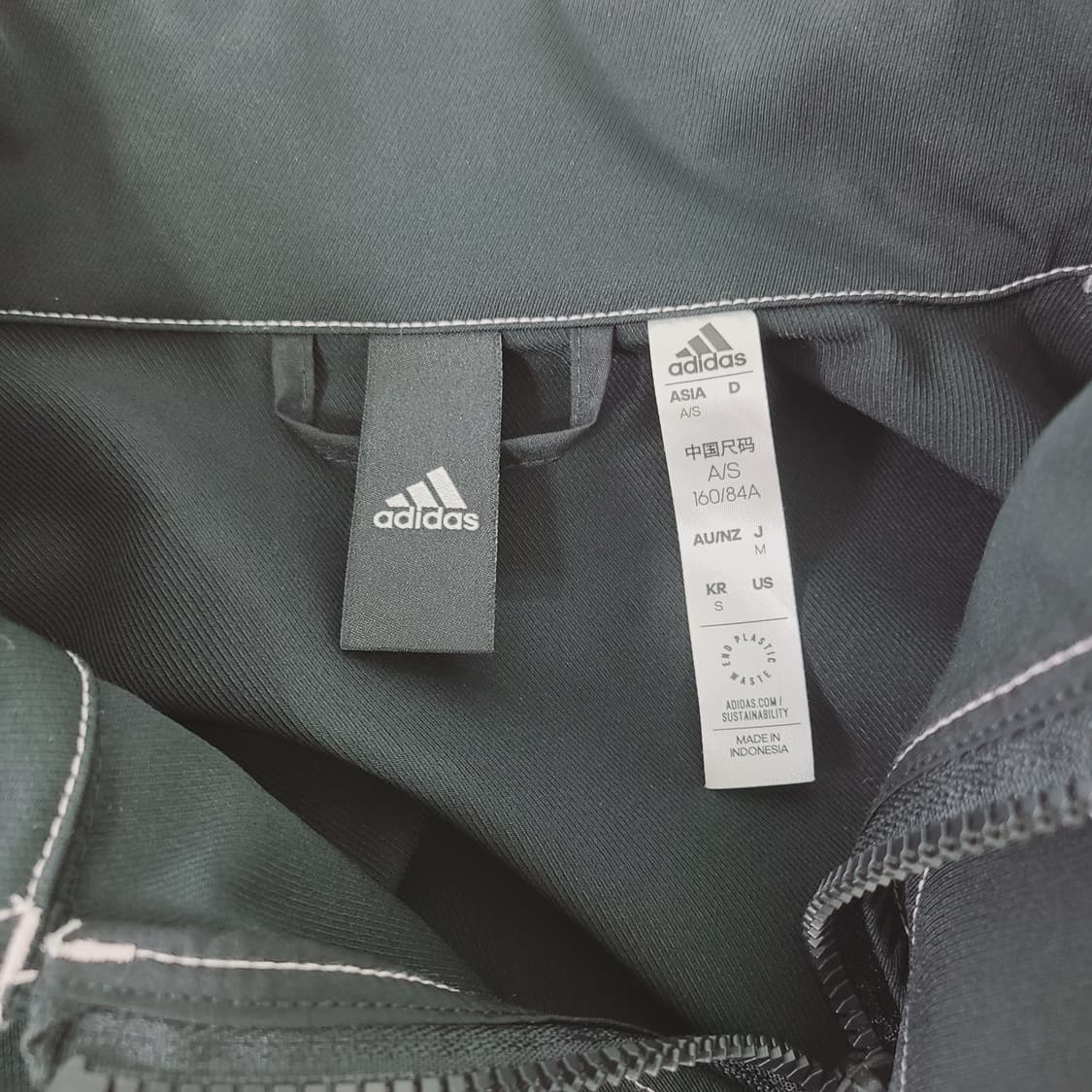 아디다스 W 댄스 3스트라이프 크롭 자켓 (블랙/S) 상품이미지6