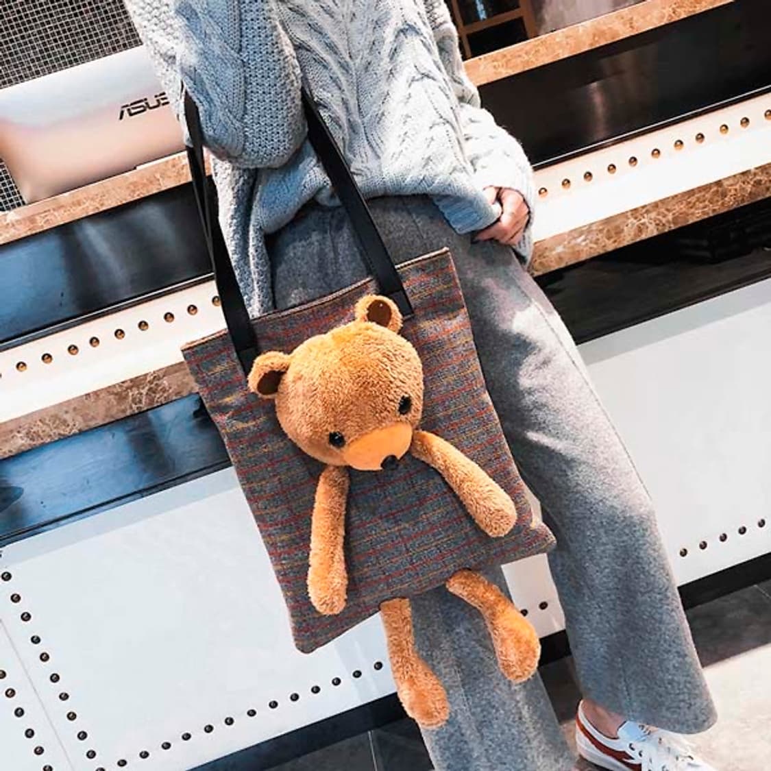 곰돌이 토트백 상품이미지1