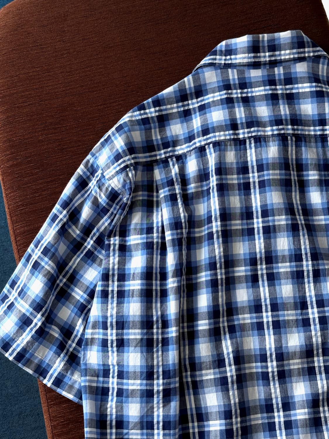Natural sucker fabric check shirt 상품이미지6