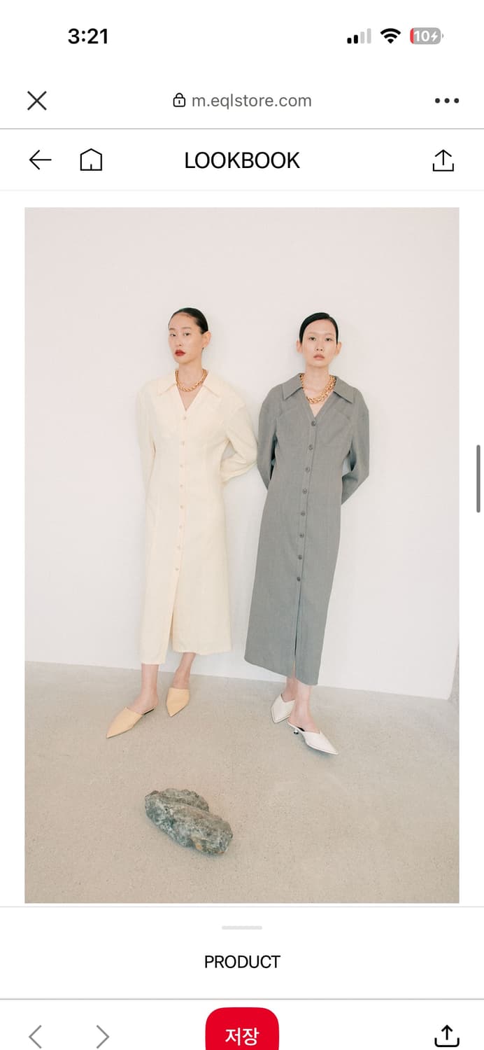 분더캄머 셔츠원피스 새상품(그레이시 카키) 상품이미지2