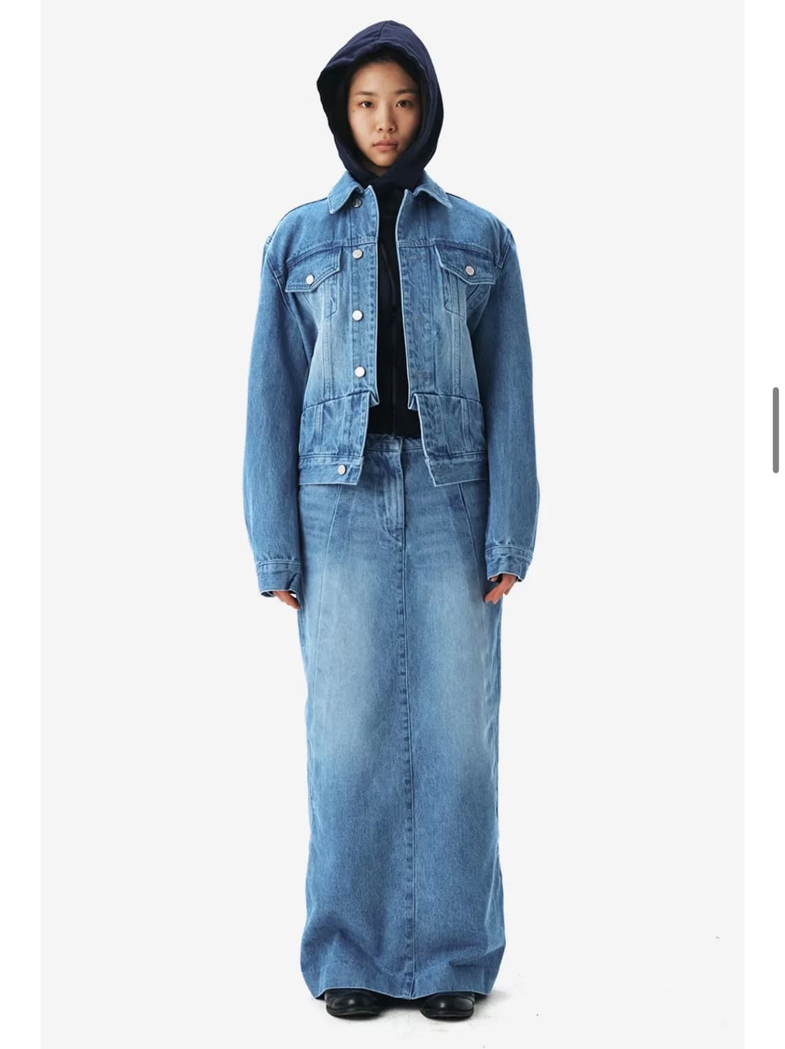 EE DIAGONAL CUT DENIM JACKET (s) 상품이미지3