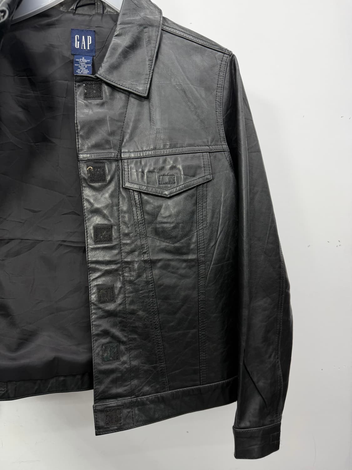 Early 2000s GAP Minimal Leather Jacket 상품이미지4