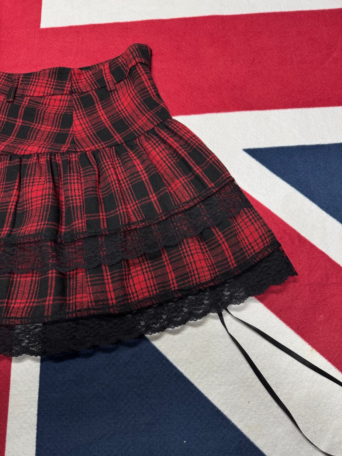 펑크 코르셋 체크스커트 상품이미지3