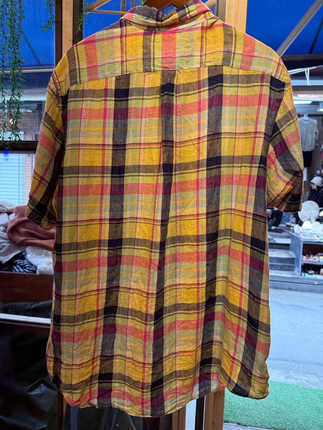 폴로 랄프로렌 네이비포니 멀티컬러 린넨 반팔셔츠 상품이미지4