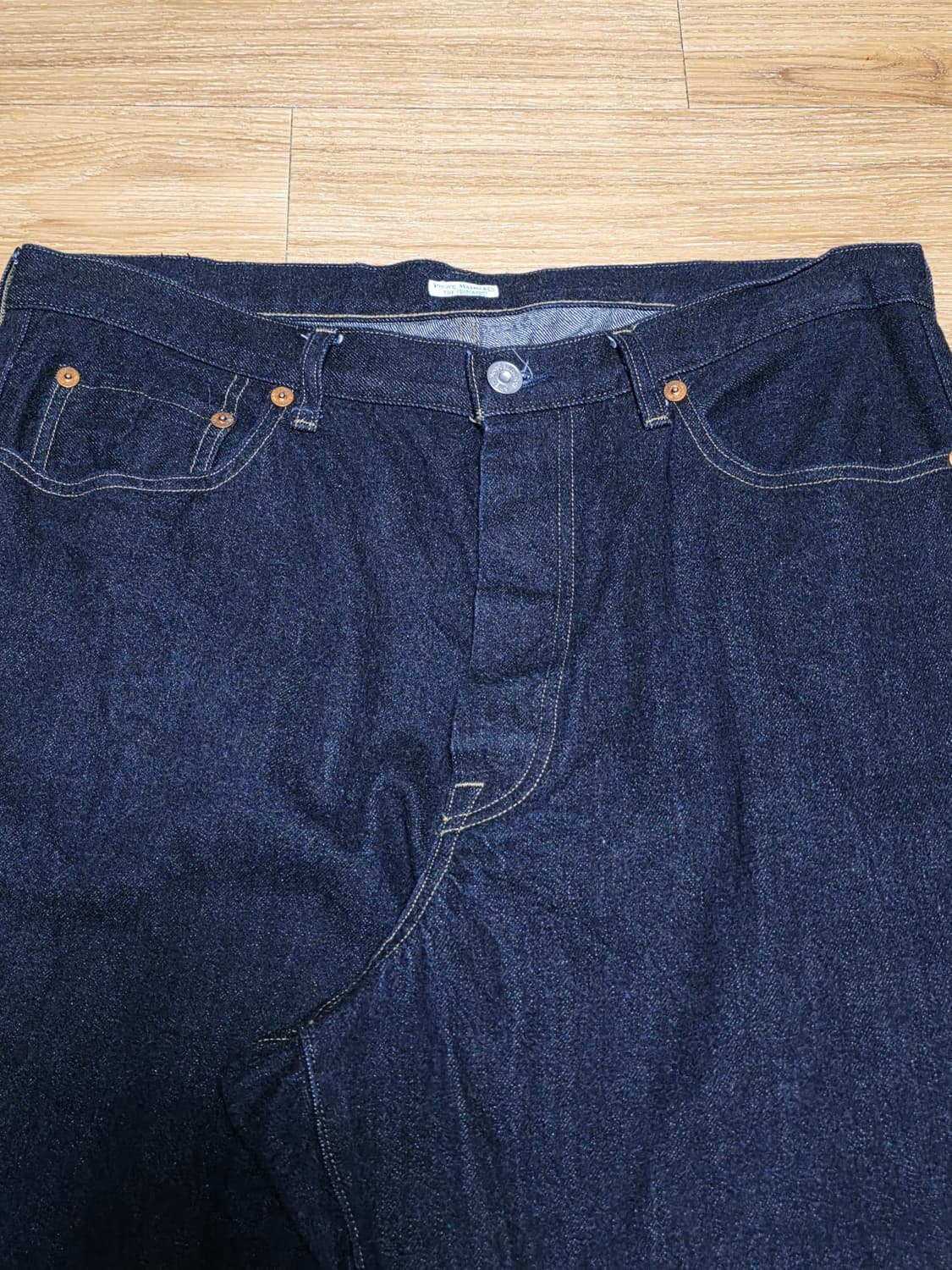 4size택포22만)25ss피그벨 301 와이드 데님 인디고 상품이미지2