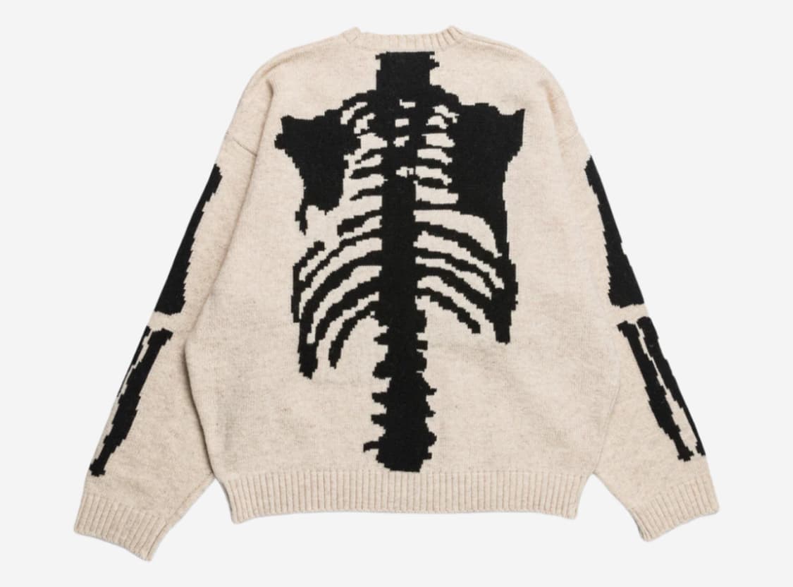 [1] Kapital 캐피탈 본 니트 화이트 베이지 상품이미지2