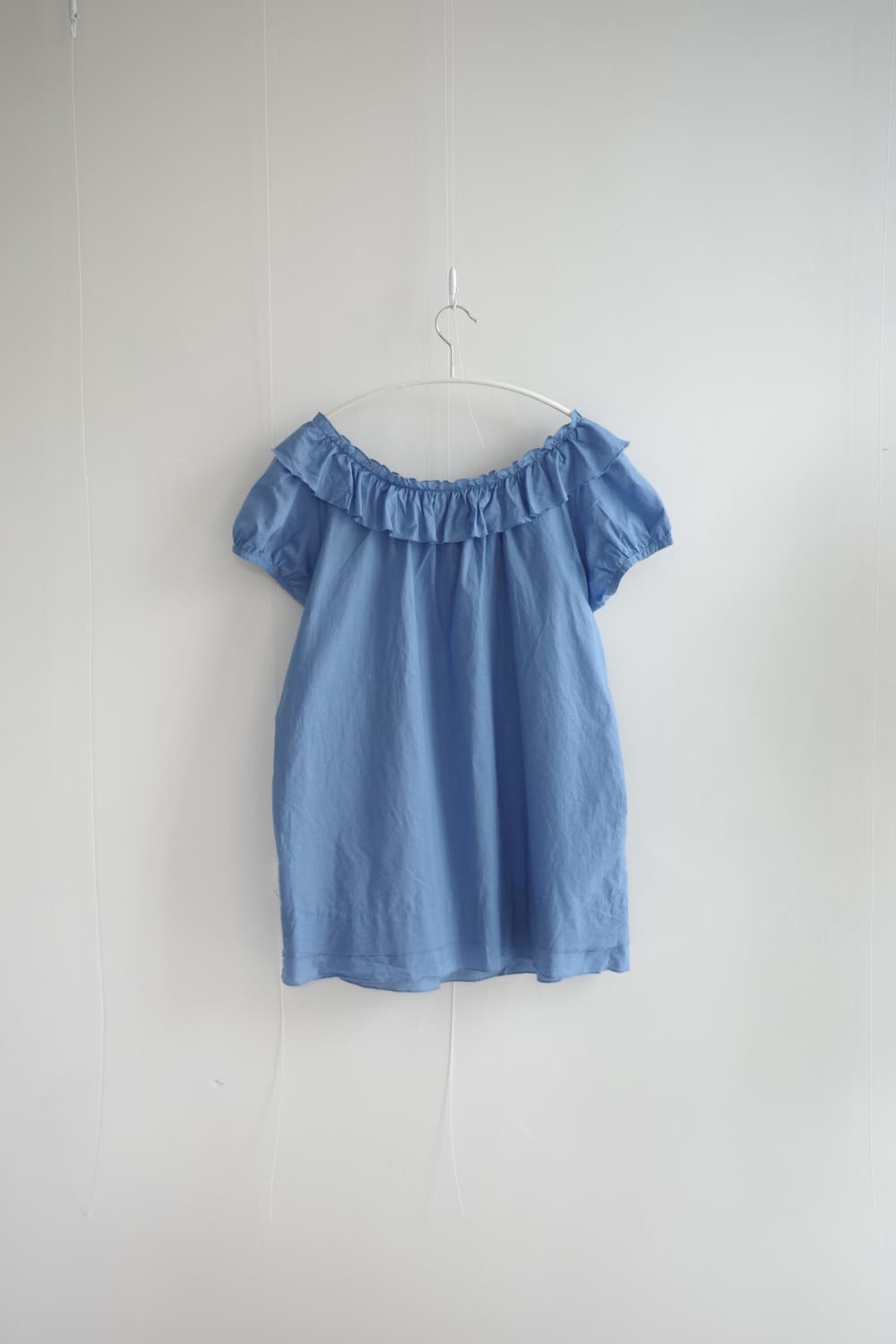 Uniqlo sky blue frill blouse 상품이미지7