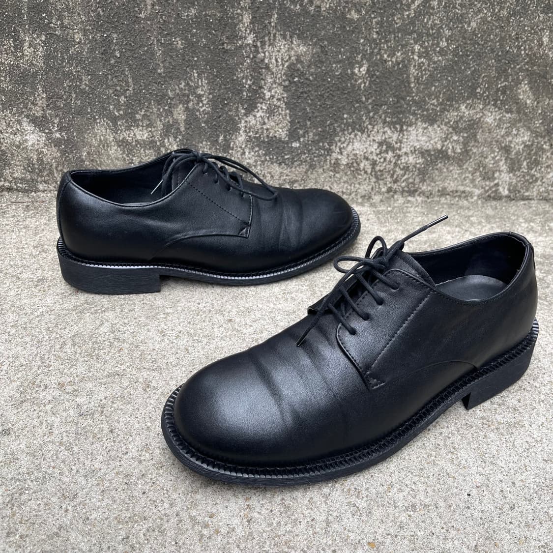 [260] 야세 와플 카우하이드 더비 블랙 상품이미지3