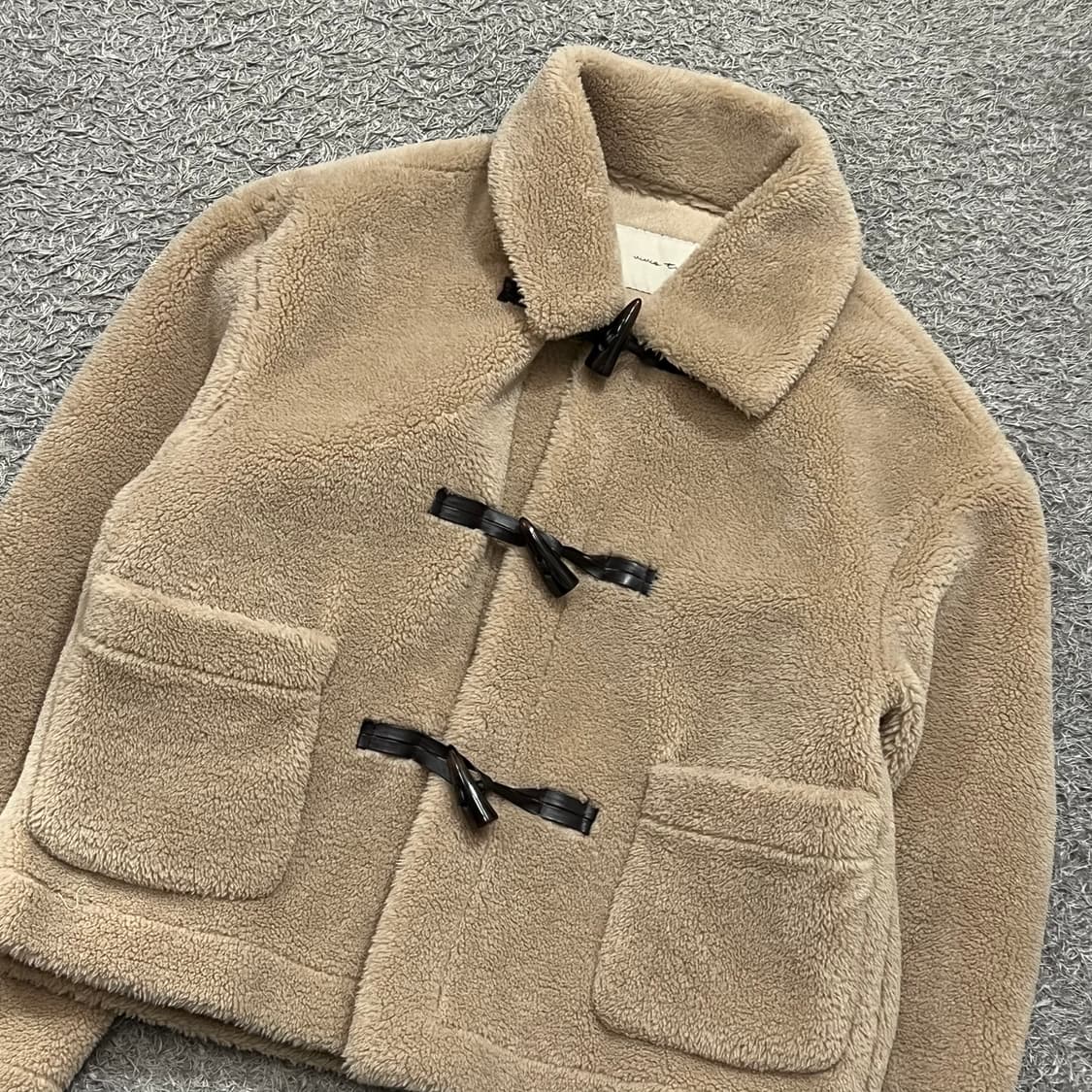 [우먼100-105] 퍼 더플 자켓 상품이미지1