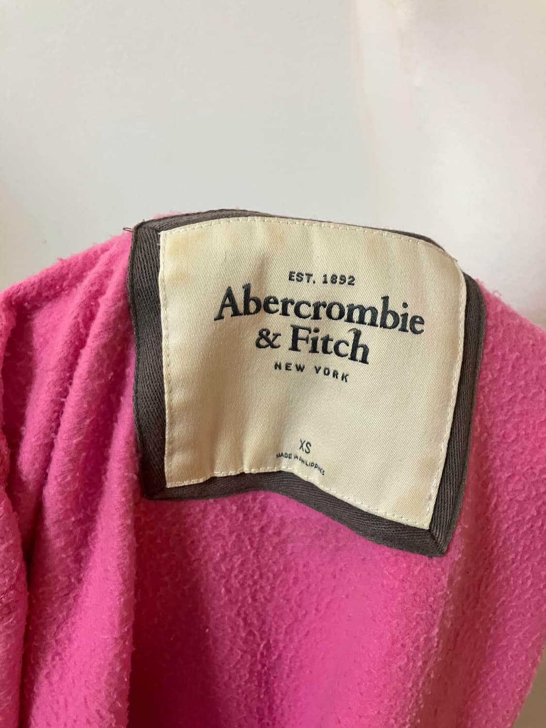 아베크롬비 핑크색 후드집업 y2k 딱붙핏 xs사이즈 상품이미지5
