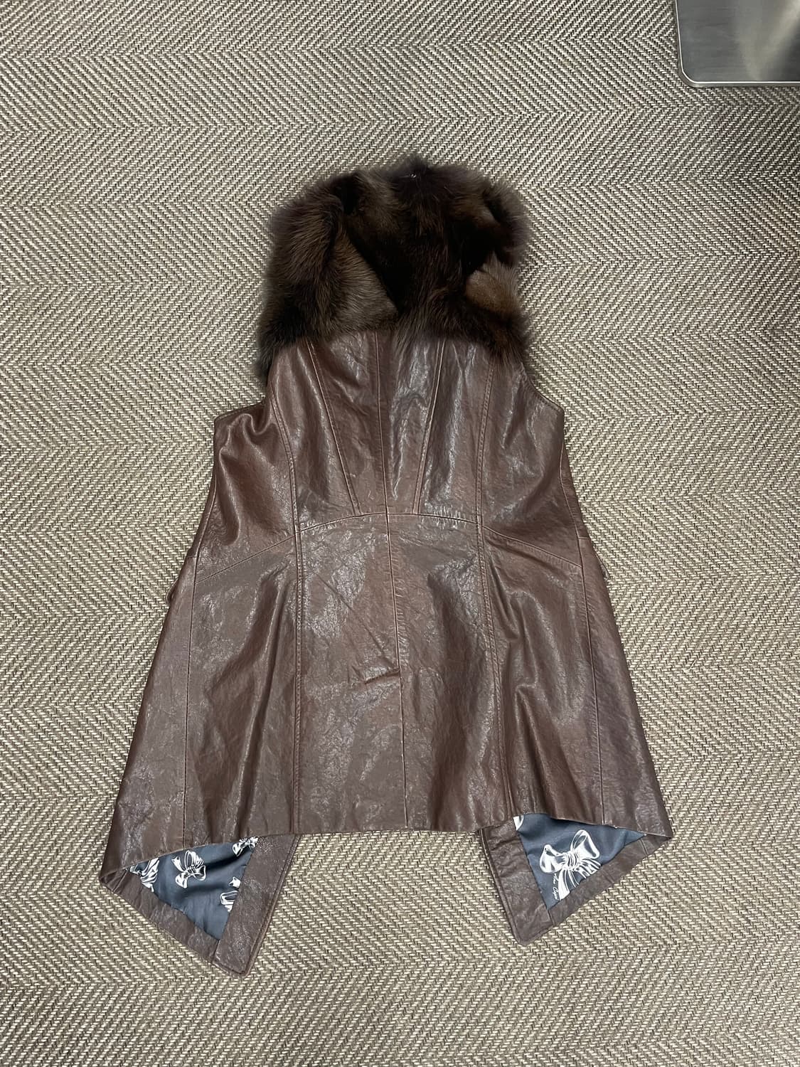 vintage mink fur leather vest 상품이미지2