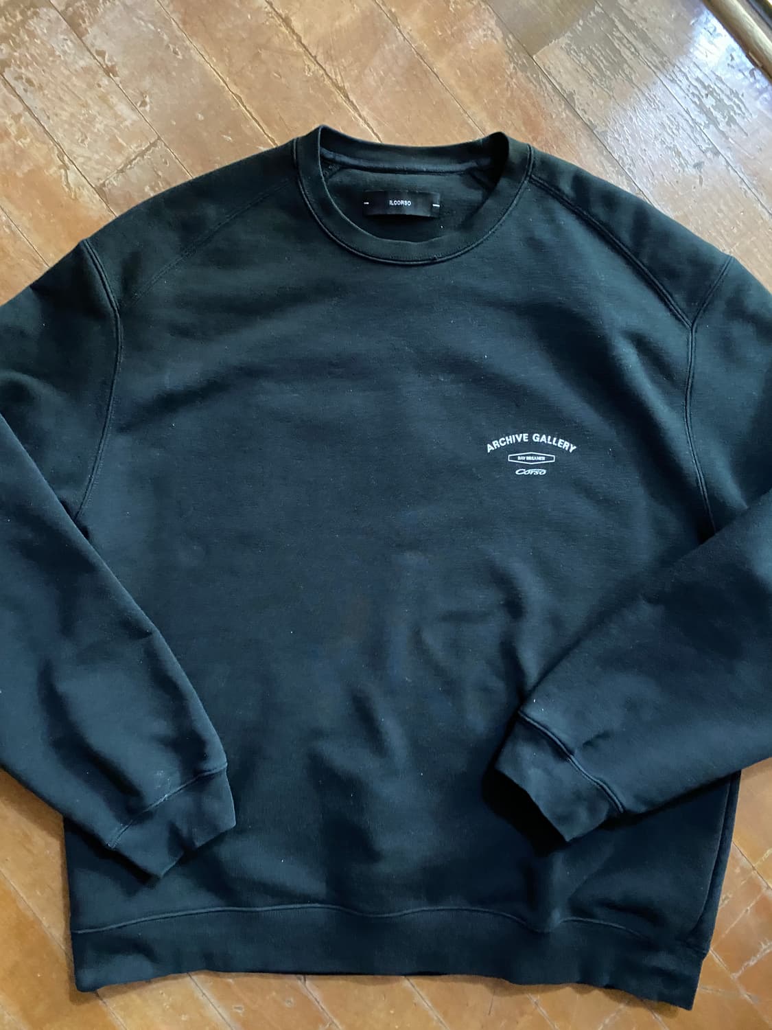 ILCORSO 아카이브 갤러리 맨투맨 블랙 L (105) 상품이미지2