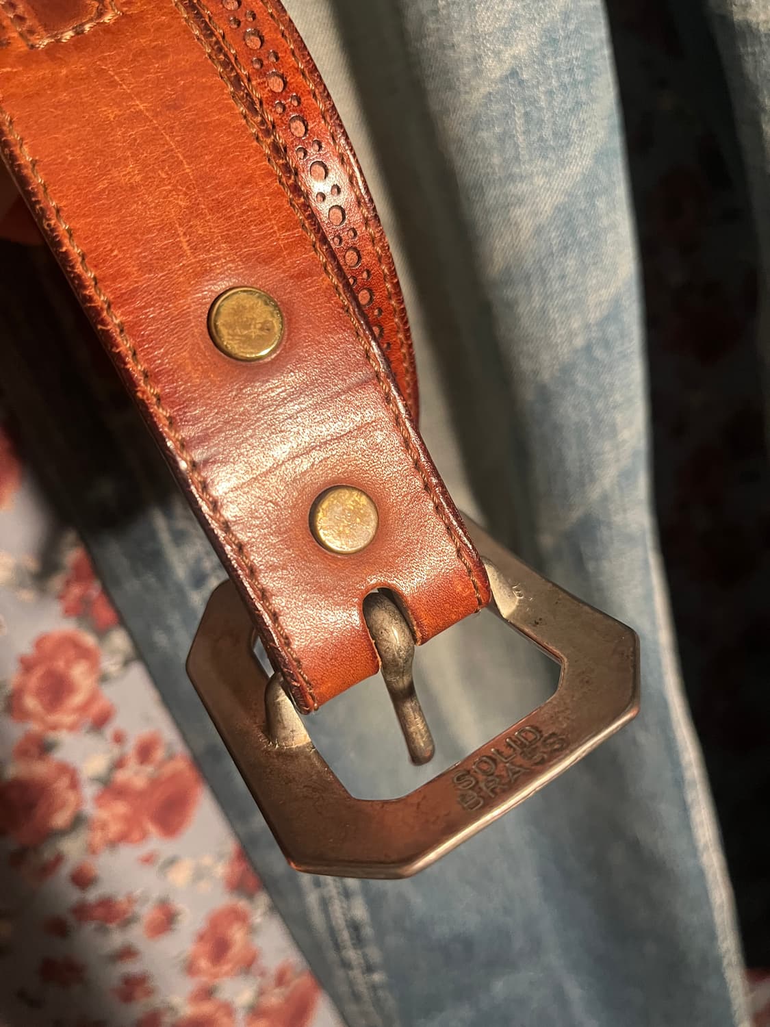 RRL 솔리드브라스 레더벨트 (30) 상품이미지4