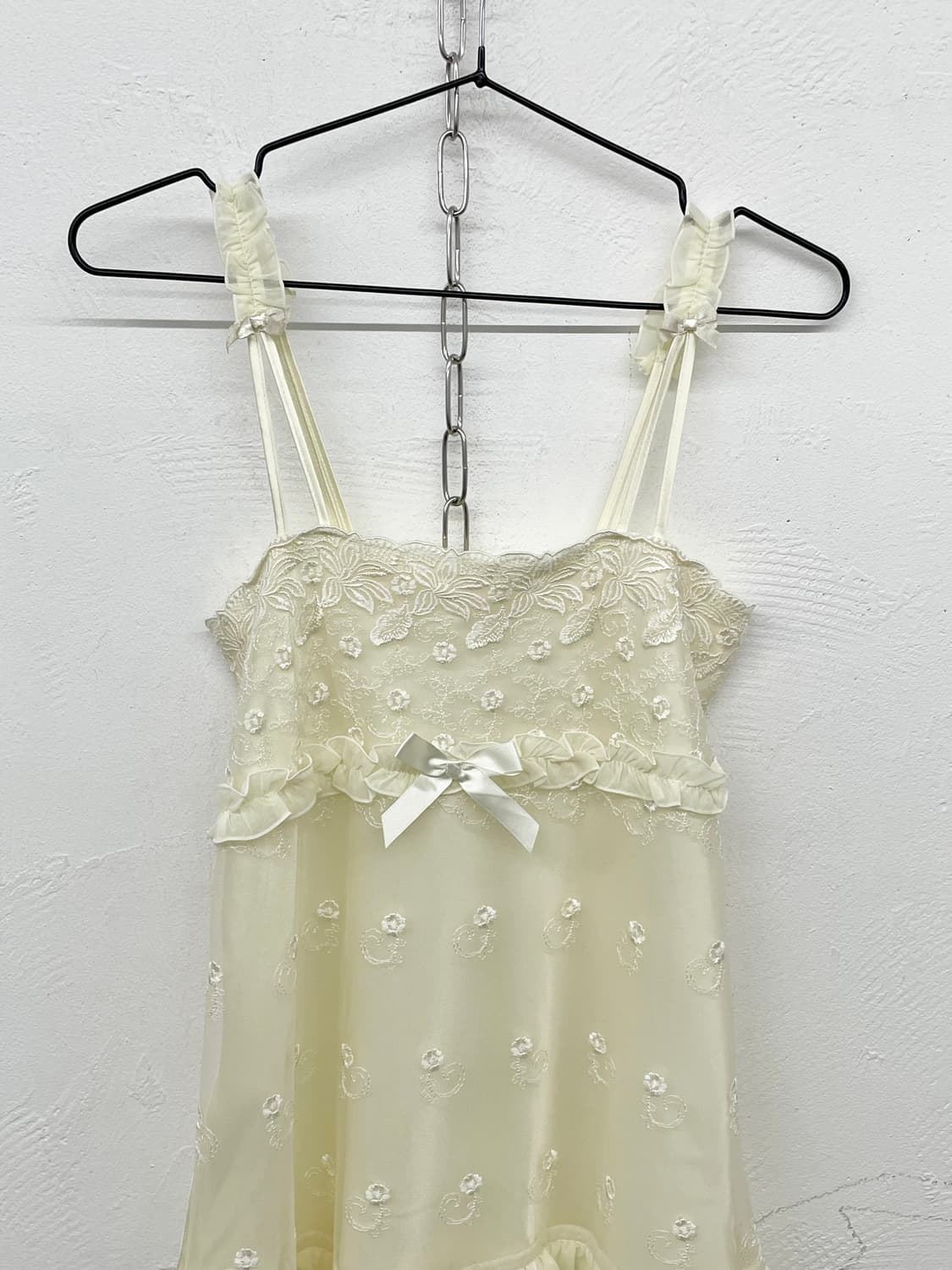 크림 러블리 자수 슬립 상품이미지5