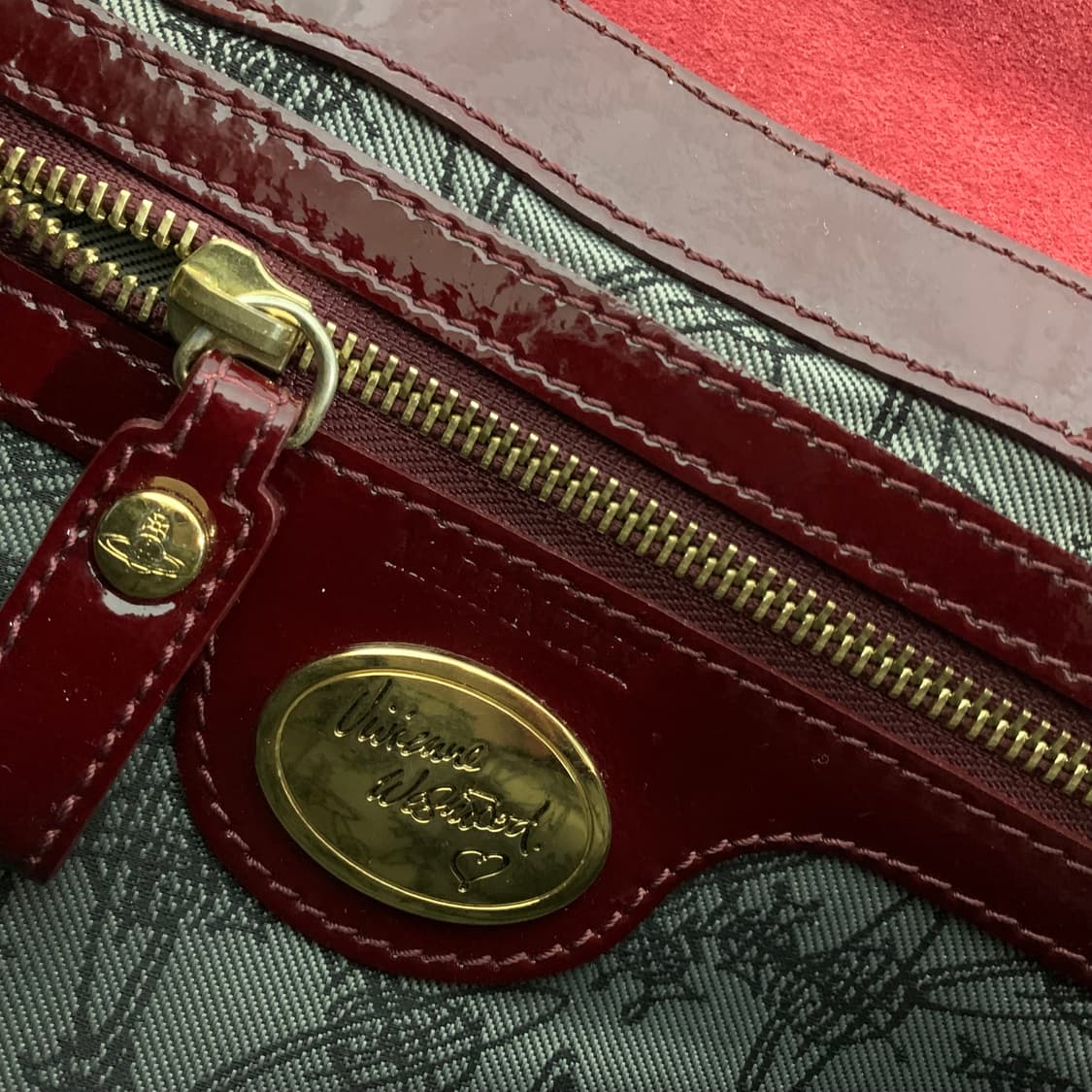 비비안 웨스트우드 레드 에나멜 숄더백 상품이미지10