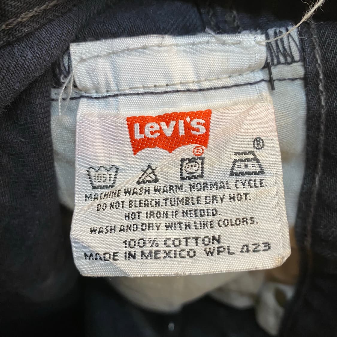 00s Made in USA 리바이스 501 흑청 데님 팬츠 상품이미지4