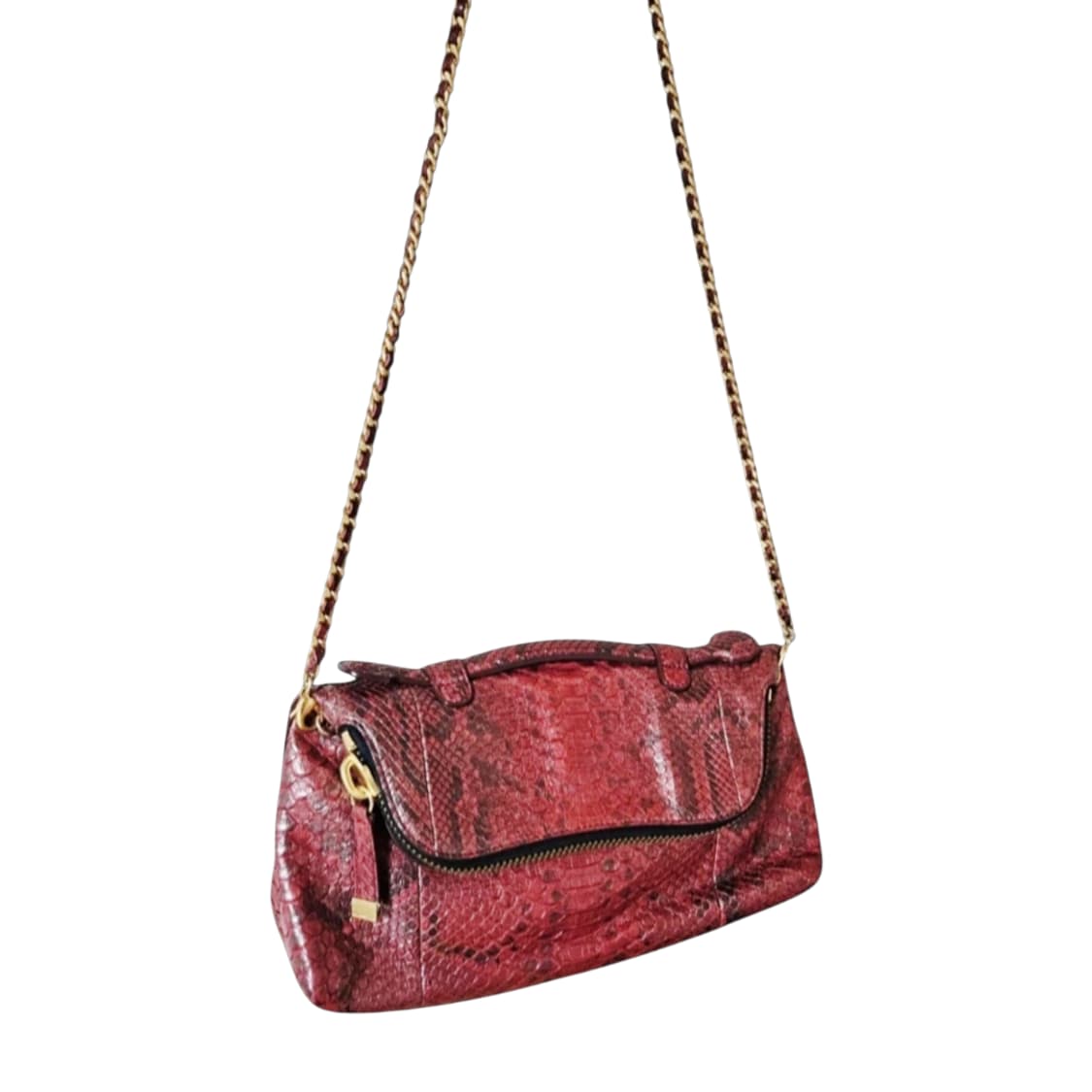 ❤️ 힐리앤서스 레드 뱀피 소가죽 체인백 | 숄더·클러치·크로스 4way 상품이미지4