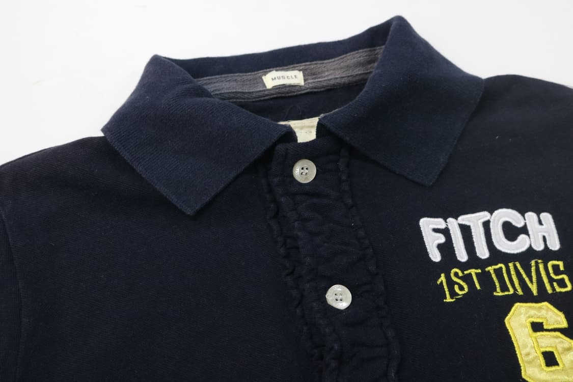 아베크롬비 앤 피치 빈티지 네이비 머슬핏 카라티 (M) 상품이미지5
