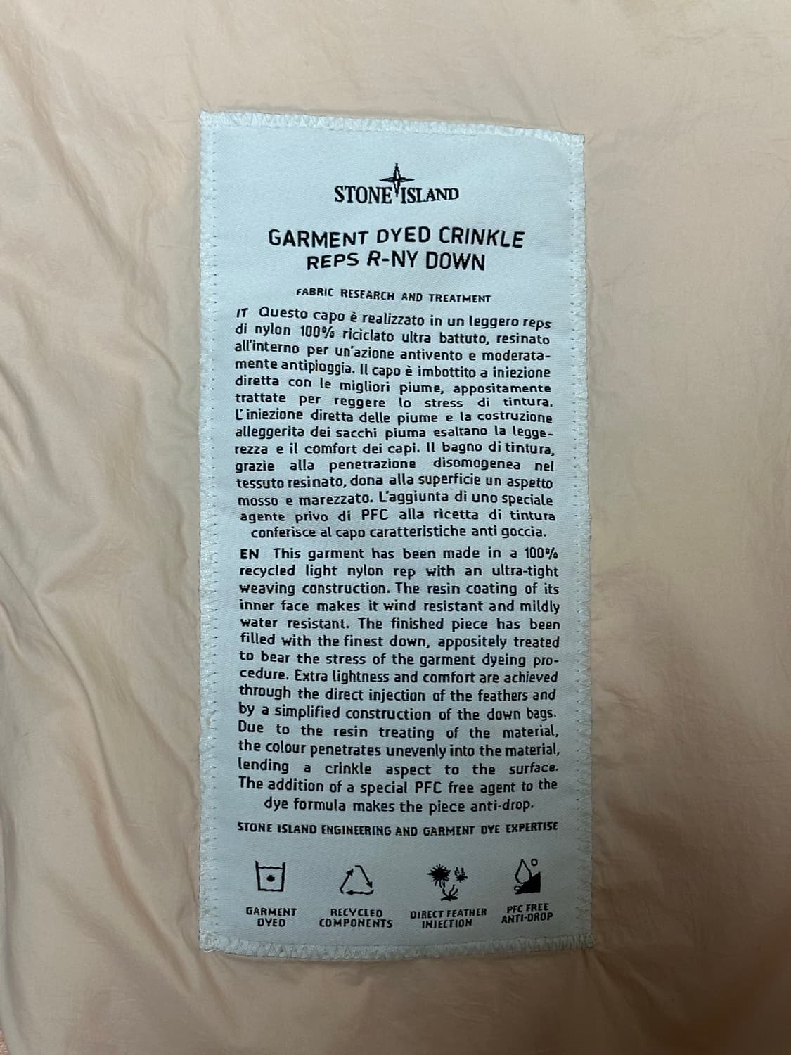 스톤아일랜드 크링클랩스 롱패딩 22fw L(105) 상품이미지3