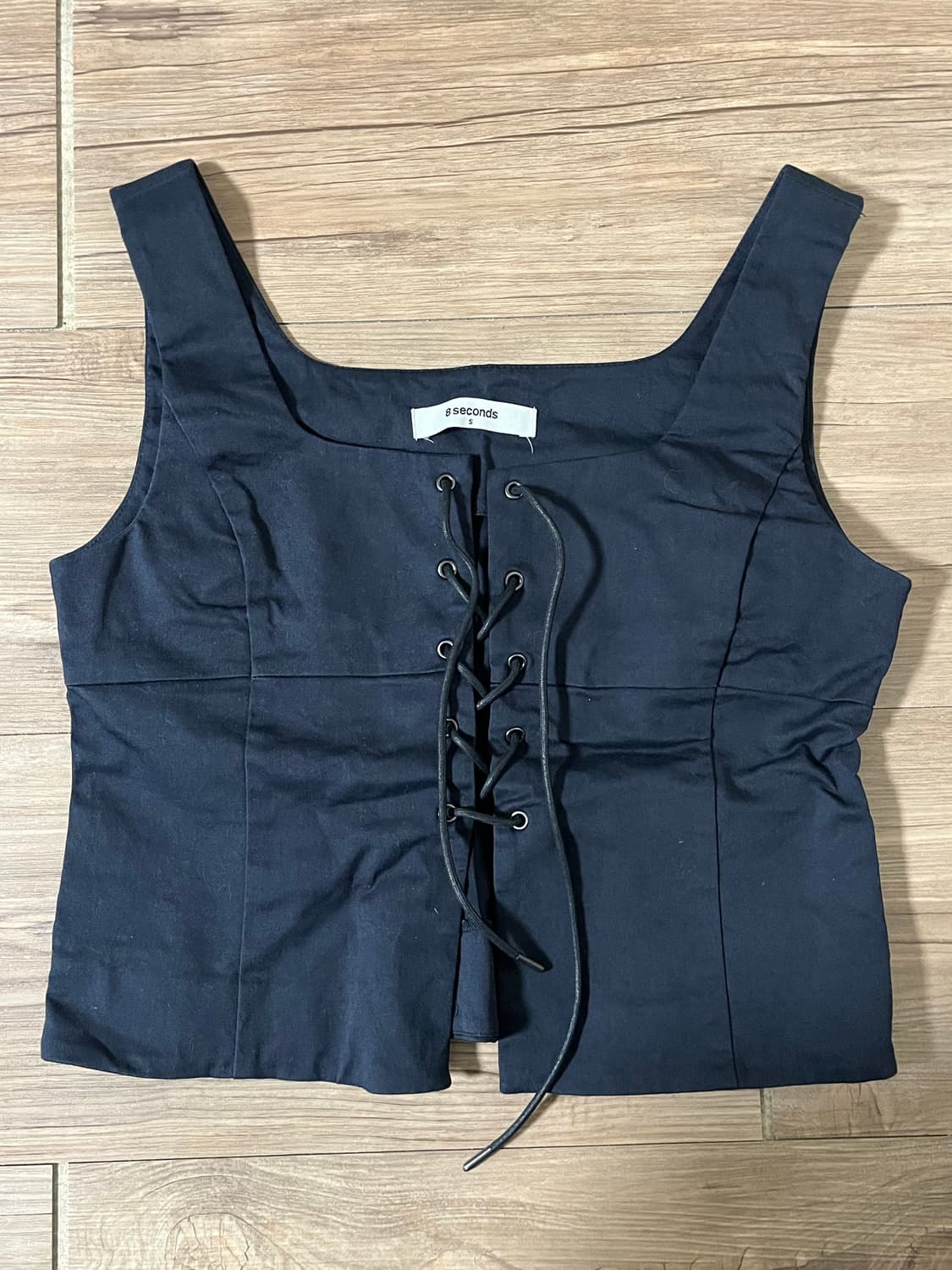 [에잇세컨즈 8seconds] 슬리브리스 베스트 네이비 상품이미지1