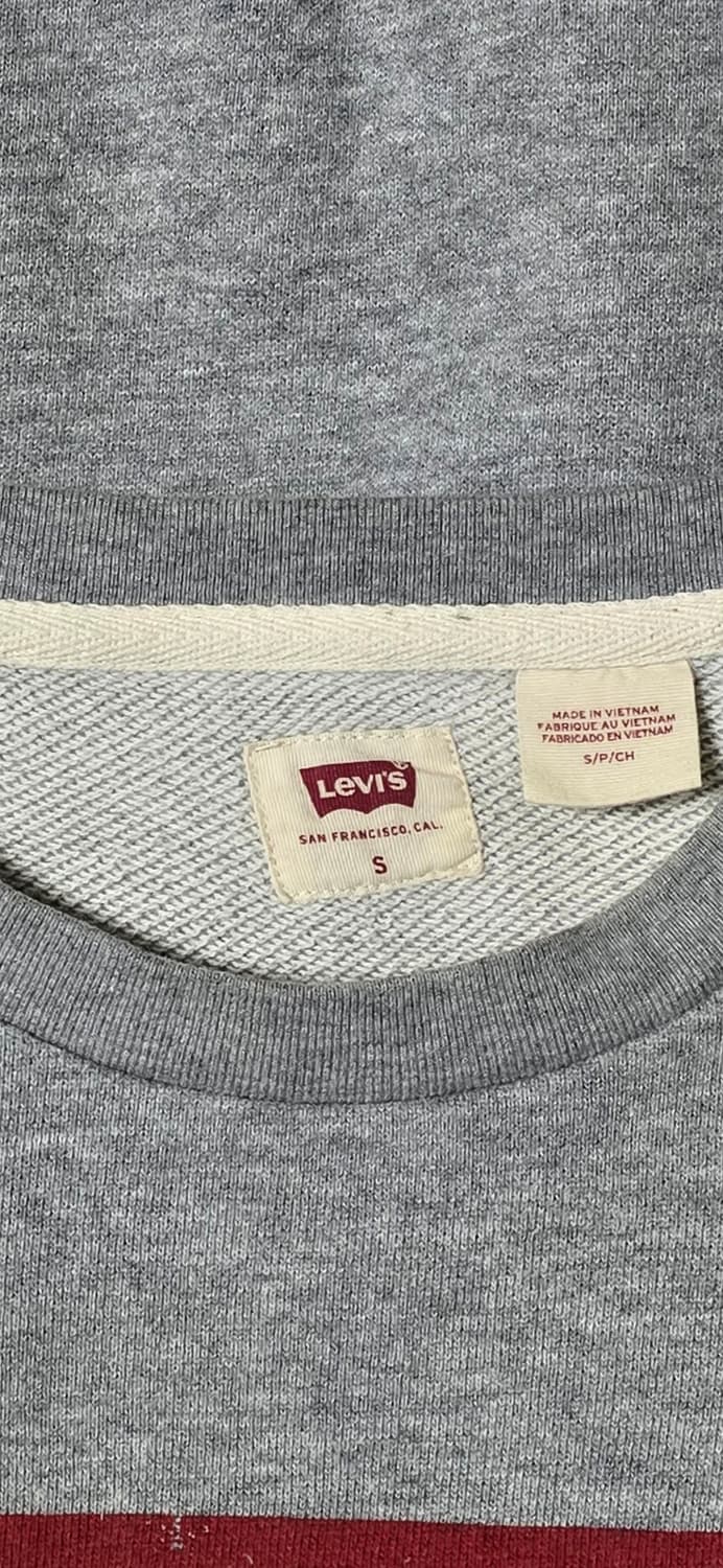 리바이스 그레이 로고 맨투맨 S 상품이미지3