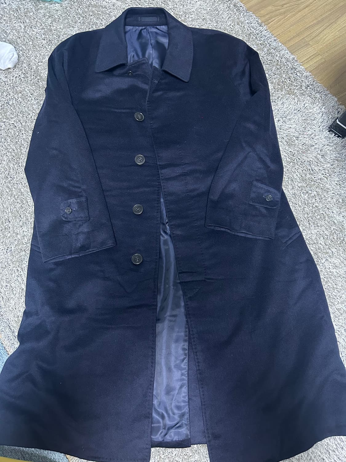 이태리제 에르메네질도 캐시미어 100프로 원단 코트 사이즈 105~110 상품이미지1