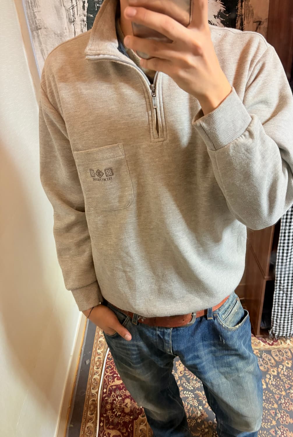 KENGROVE HOMME half -zip sweatshirt 상품이미지1
