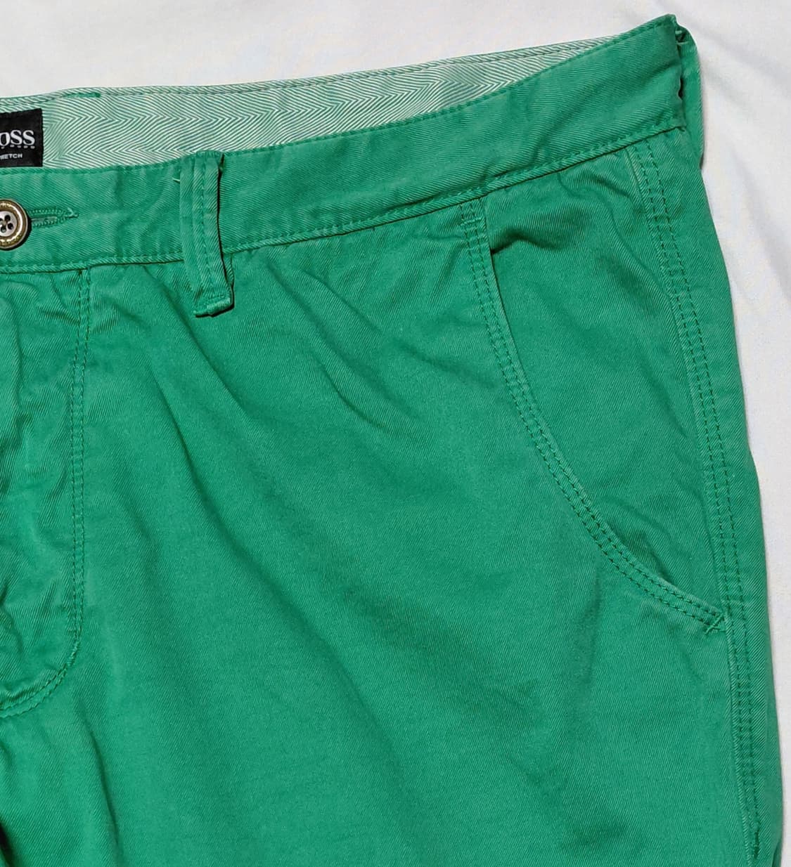 [정품] 휴고보스 Finlay-D 슬림핏 8~9부 면바지 (그린/36) 상품이미지3