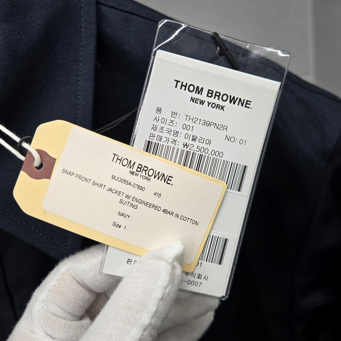 새상품 백화점판 / 톰브라운 4BAR 셔츠 자켓 1사이즈 상품이미지3
