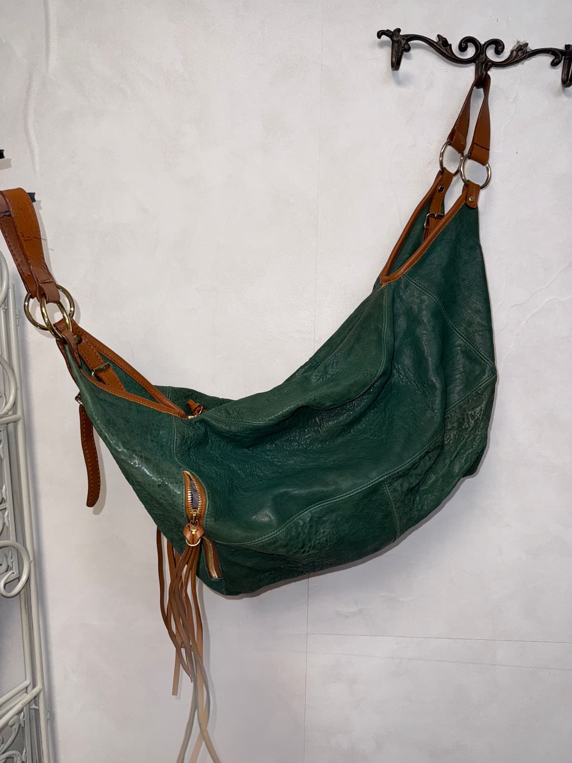 Rubina khaki brown lamb&cow skin 숄더백 상품이미지1