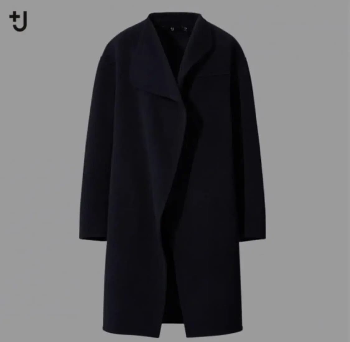 유니클로 +J 질샌더 20FW 캐시미어 노칼라 코트 네이비 xl 새제품 상품이미지1