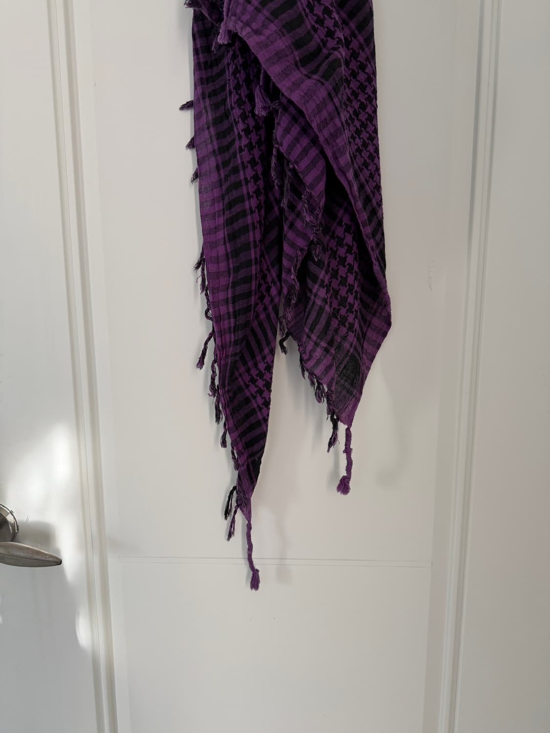 일본빈티지 퍼플 체크 크로스랩 스카프 상품이미지8
