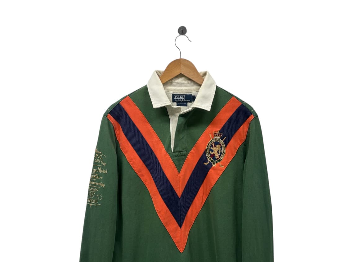 폴로 랄프로렌 워싱 V 럭비티셔츠 L  상품이미지4