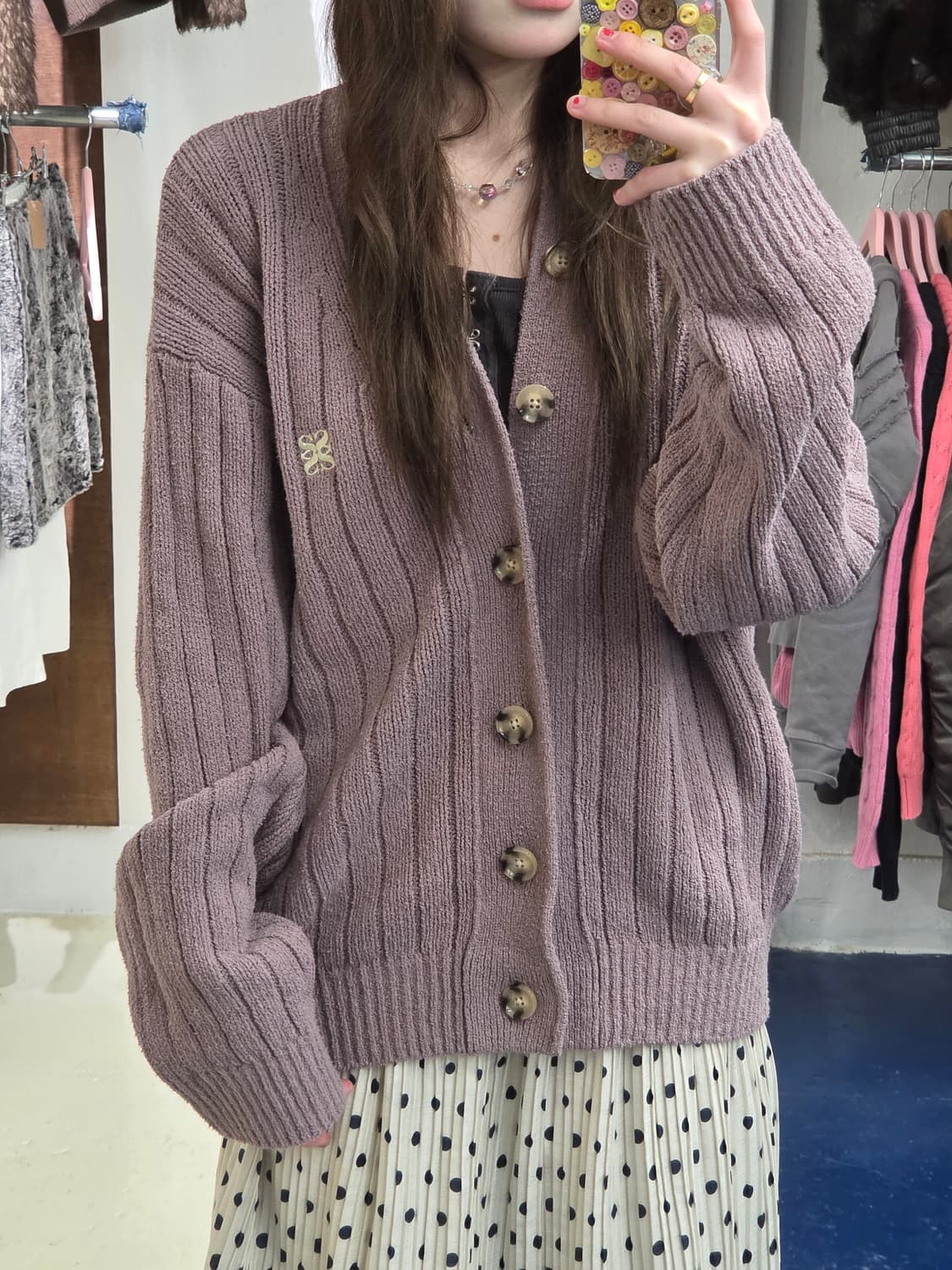 SATUR 세터 빅골지 가디건 상품이미지1