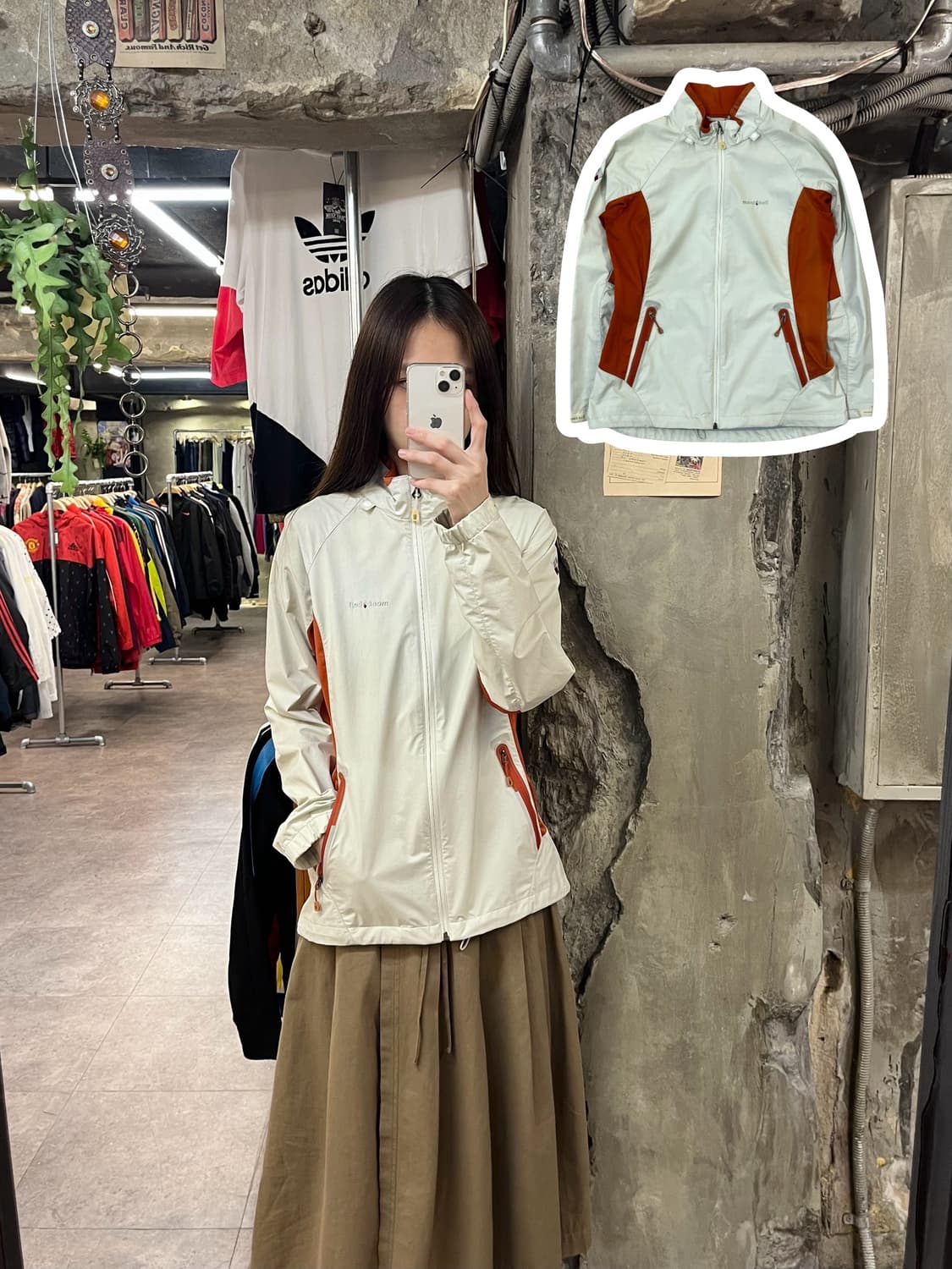 몽벨 바람막이 아이보리 95 #csz1703 상품이미지1