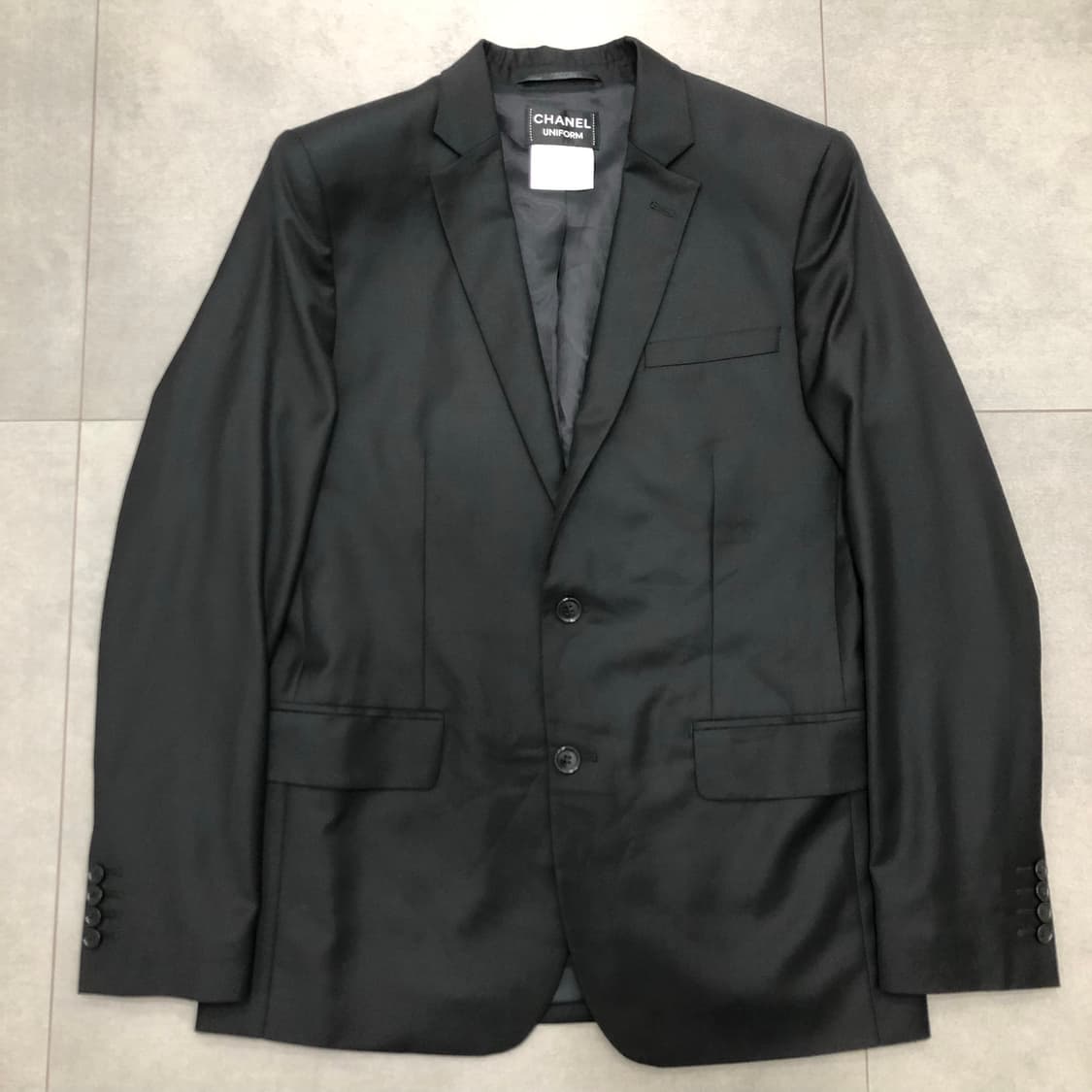 샤넬 유니폼 남성 수트 자켓 블랙 46 상품이미지1