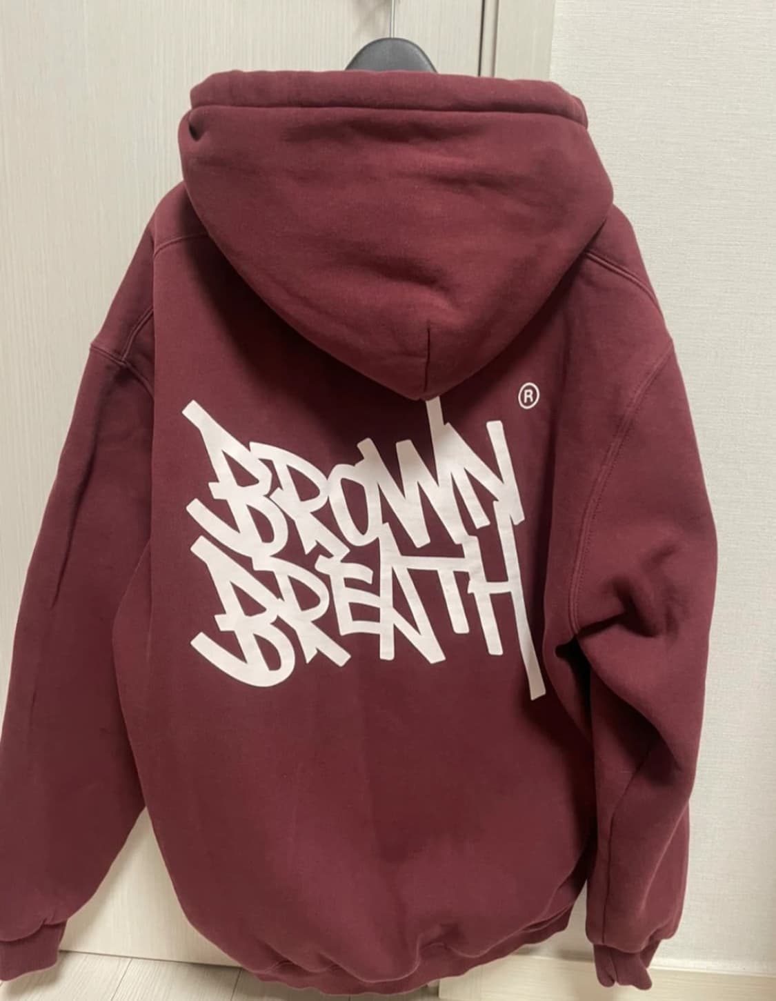 브라운브레스 버건디 후드티 m 상품이미지1
