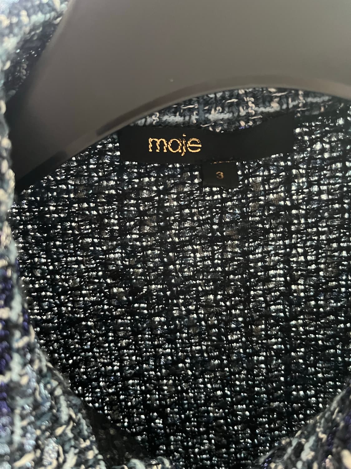 maje 트위드 자켓 블루 믹스 크롭핏 (정품) 상품이미지2